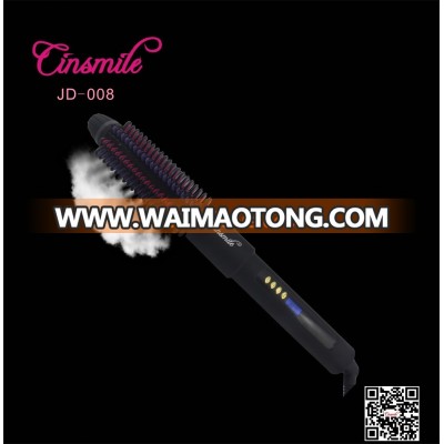 LCD Display Electric Ceramic Fast Steam Hair Straightening Steam Comb EU US PlugSteam Spray Hair Straightener Brush